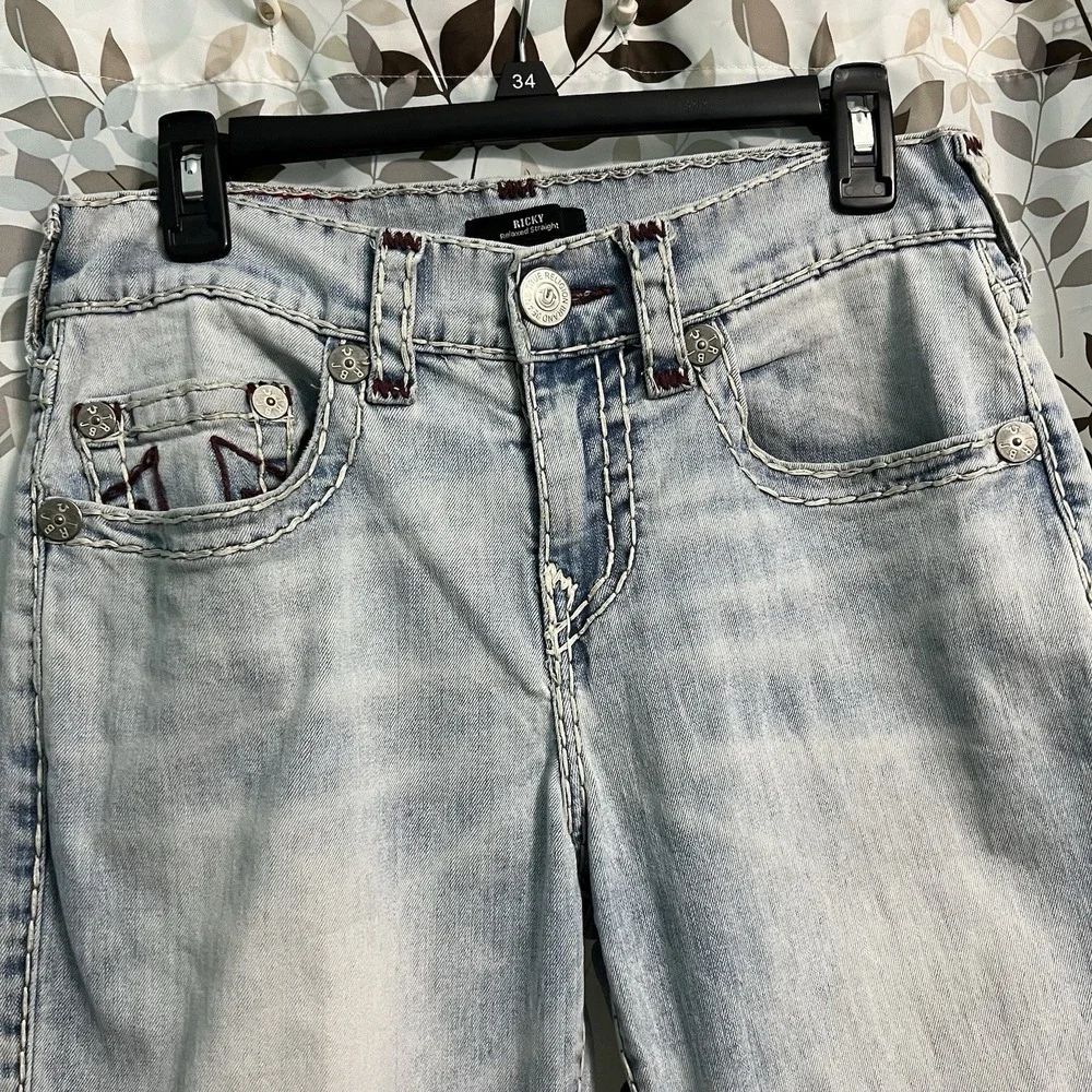 True Religion Men's Ricky Relaxed Straight Jeans Sz 30